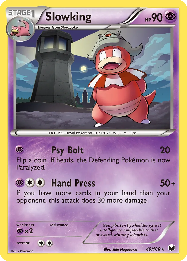 2012 Dark Explorers Slowking Rare #049/108 Rare card image