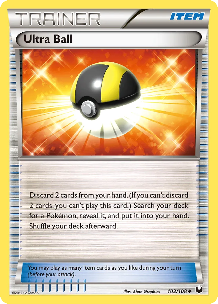 2012 Dark Explorers Ultra Ball #102/108 Uncommon card image