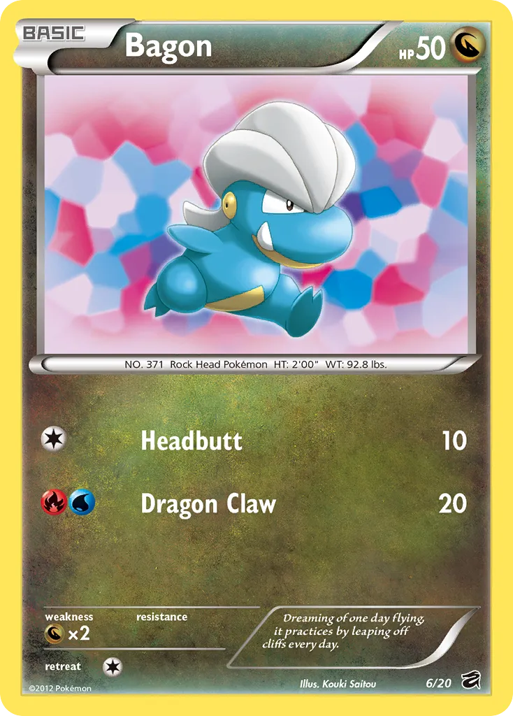2012 Dragon Vault Bagon #06/20 Rare Holo card image