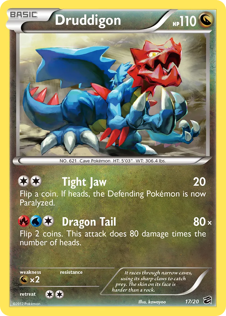 2012 Dragon Vault Druddigon Rare Holo #17/20 Rare Holo card image
