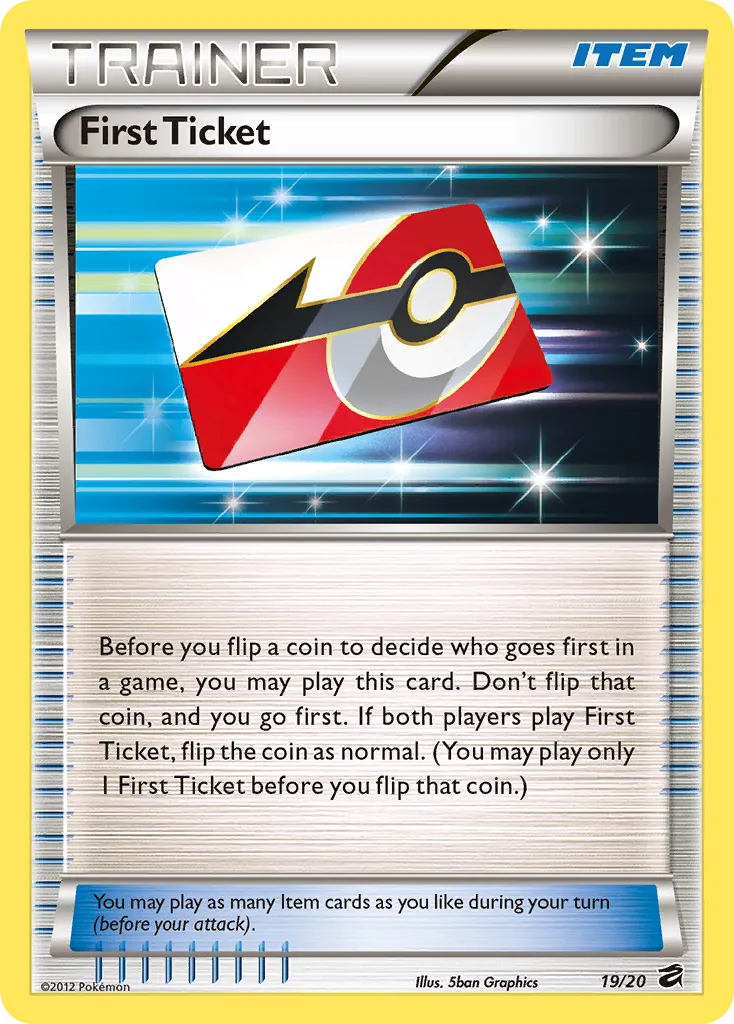 2012 Dragon Vault First Ticket Unlisted #19/20 Unlisted card image