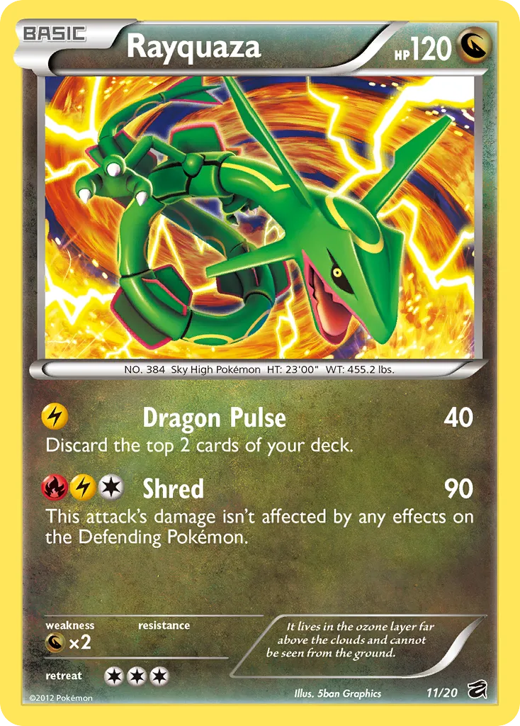 2012 Dragon Vault Rayquaza Rare Holo #11/20 Rare Holo card image