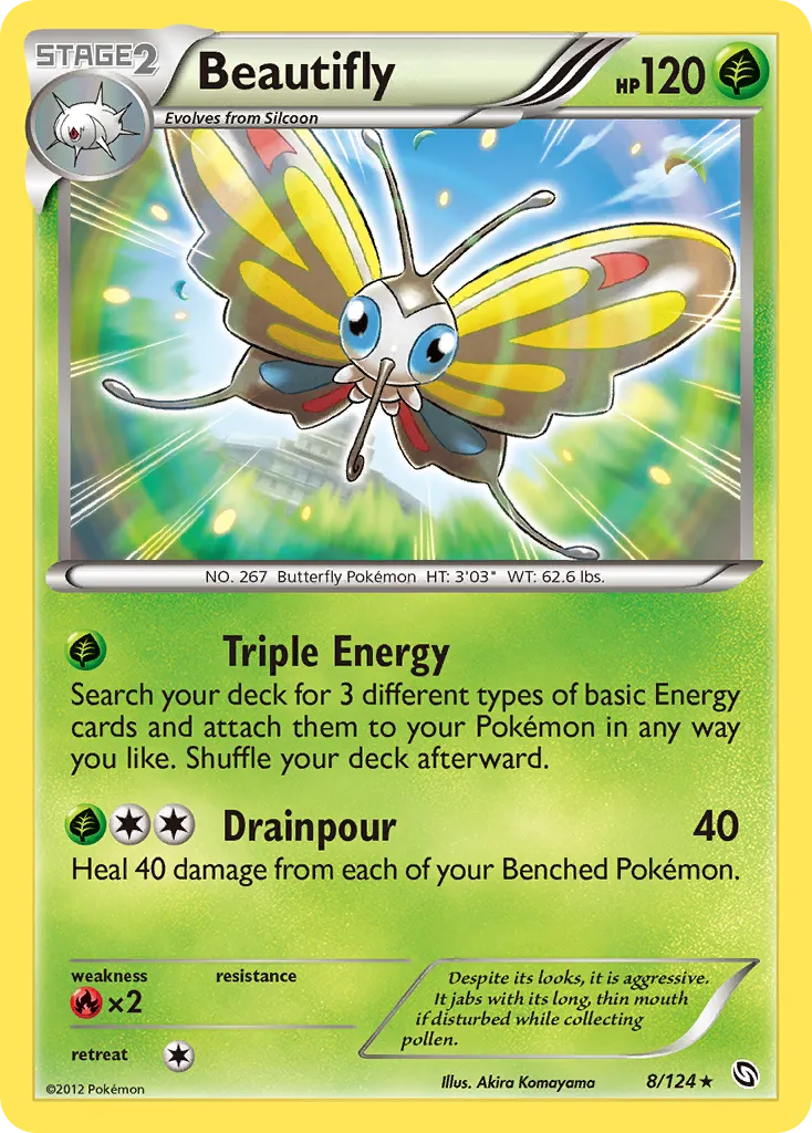 2012 Dragons Exalted Beautifly Rare #008/124 Rare card image