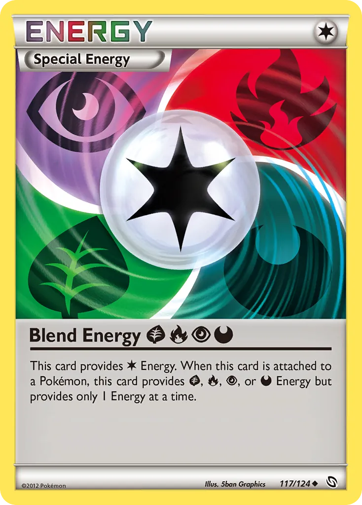 2012 Dragons Exalted Blend Energy GrassFirePsychicDarkness #117/124 Uncommon card image