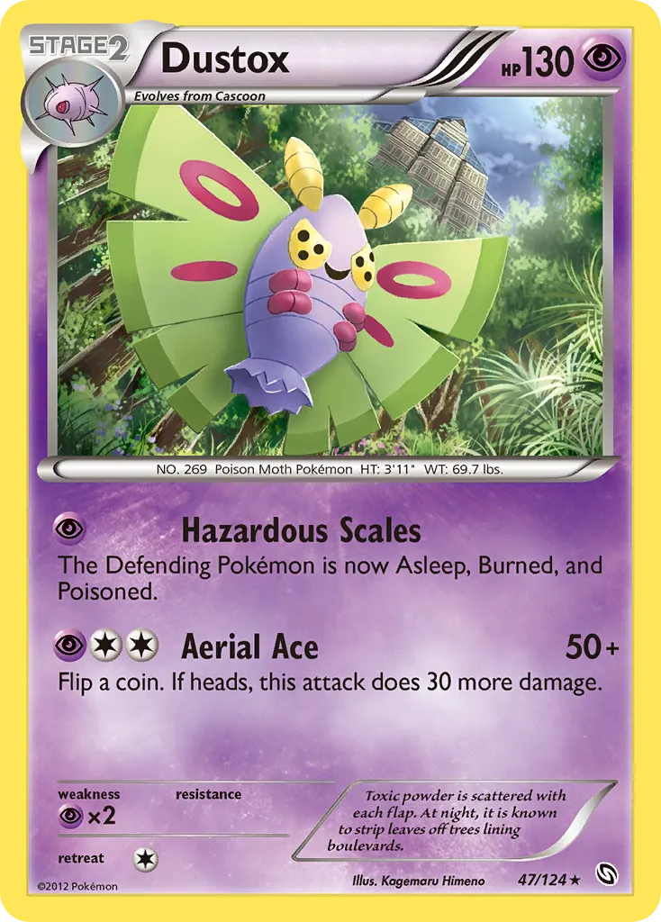 2012 Dragons Exalted Dustox Rare #047/124 Rare card image