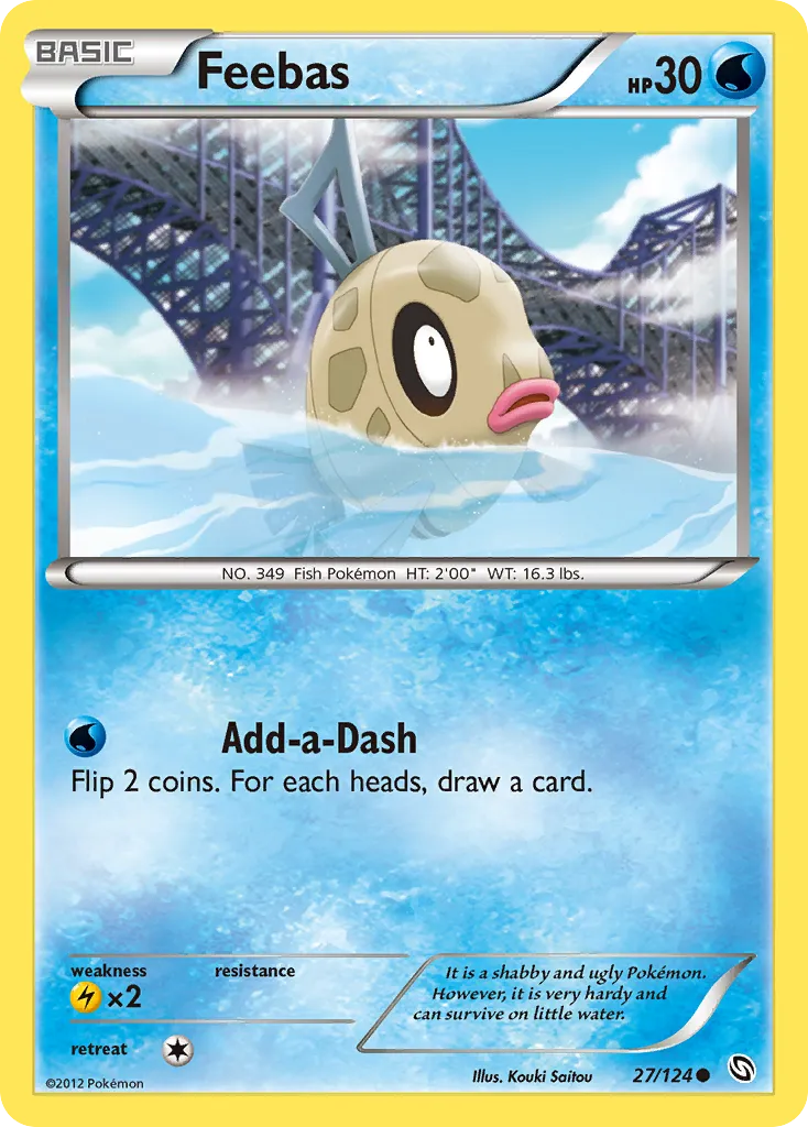 2012 Dragons Exalted Feebas Common #027/124 Common card image
