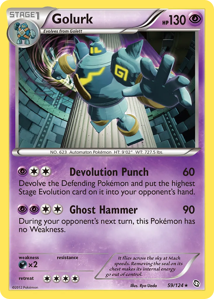 2012 Dragons Exalted Golurk #059/124 Rare Holo card image