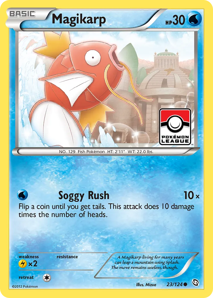 2012 Dragons Exalted Magikarp Common #023/124 Common card image