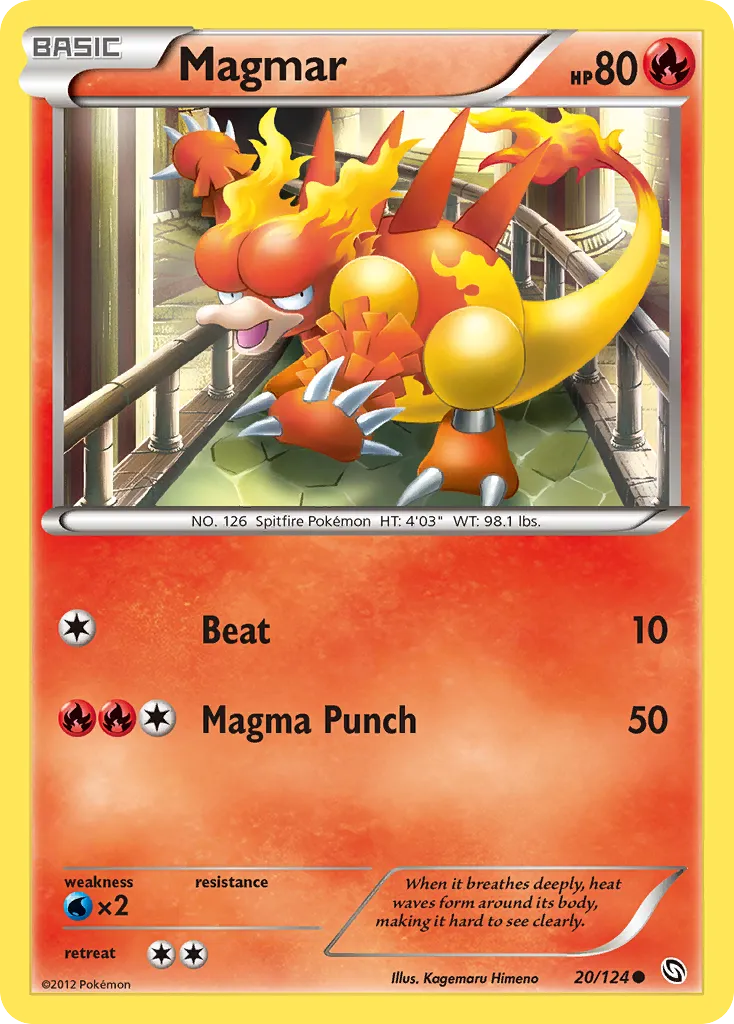 2012 Dragons Exalted Magmar Common #020/124 Common card image