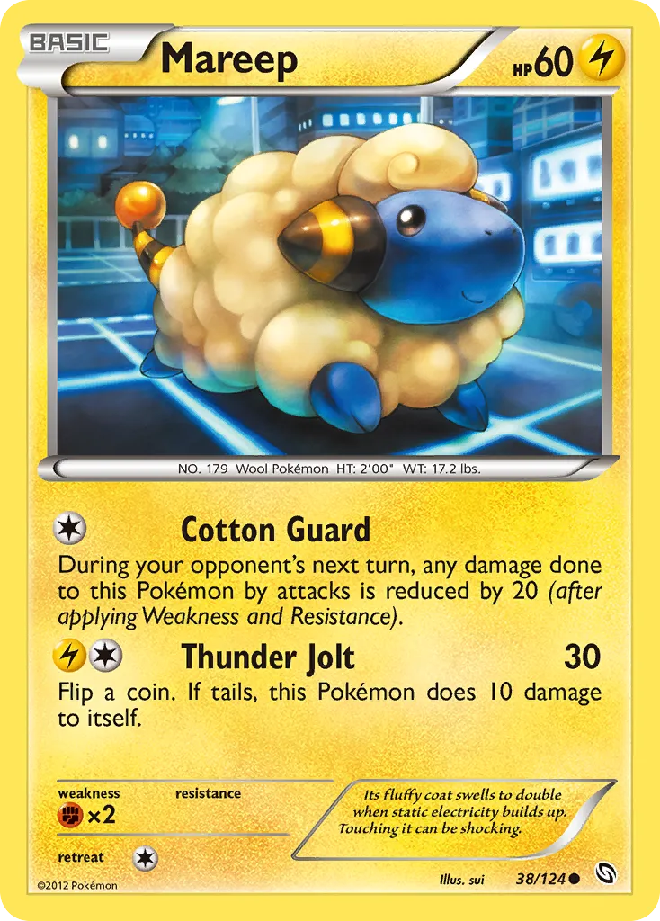 2012 Dragons Exalted Mareep Common #038/124 Common card image