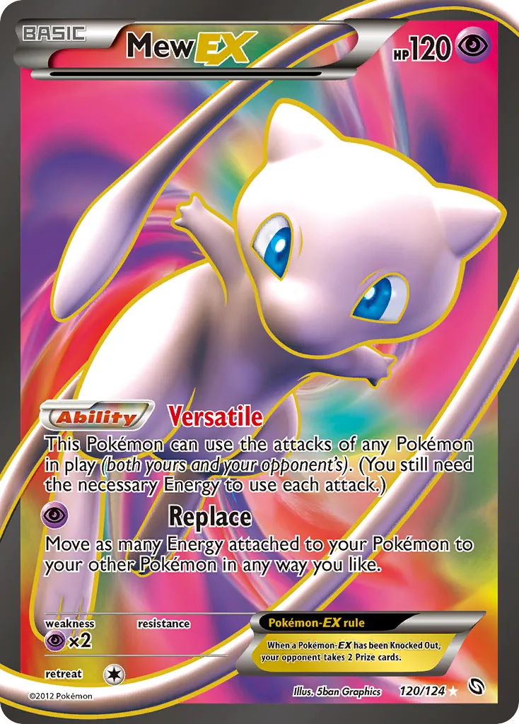 2012 Dragons Exalted Mew-EX #046/124 Rare Holo EX card image
