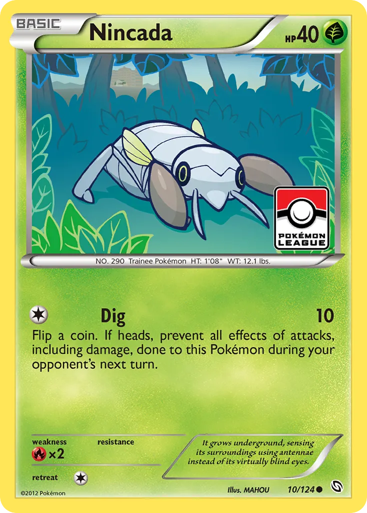 2012 Dragons Exalted Nincada Common #010/124 Common card image