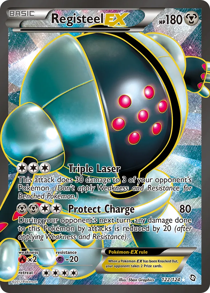 2012 Dragons Exalted Registeel-EX #122/124 Rare Ultra card image