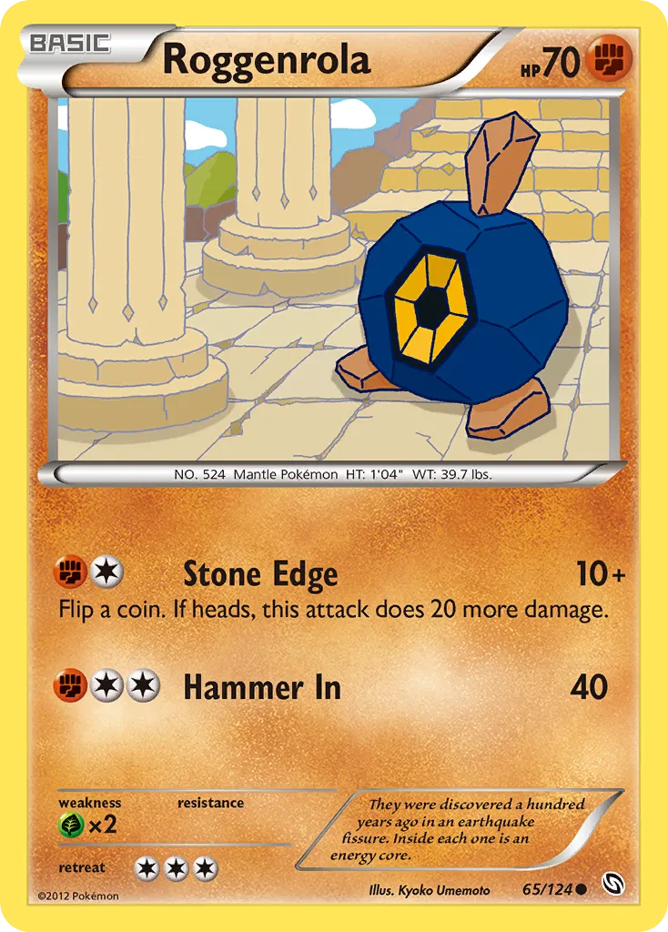 2012 Dragons Exalted Roggenrola #065/124 Common card image