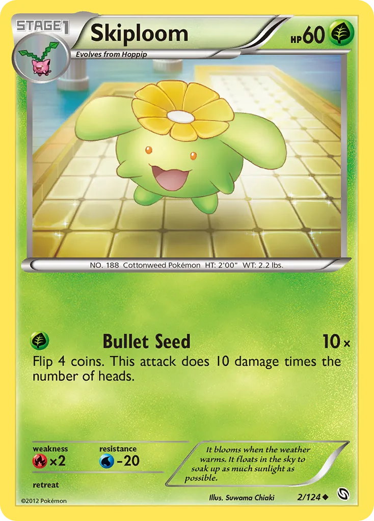 2012 Dragons Exalted Skiploom Uncommon #002/124 Uncommon card image