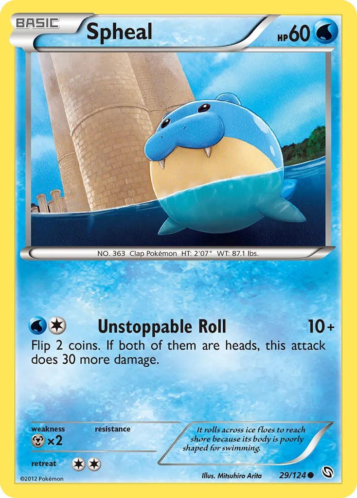2012 Dragons Exalted Spheal Common #029/124 Common card image
