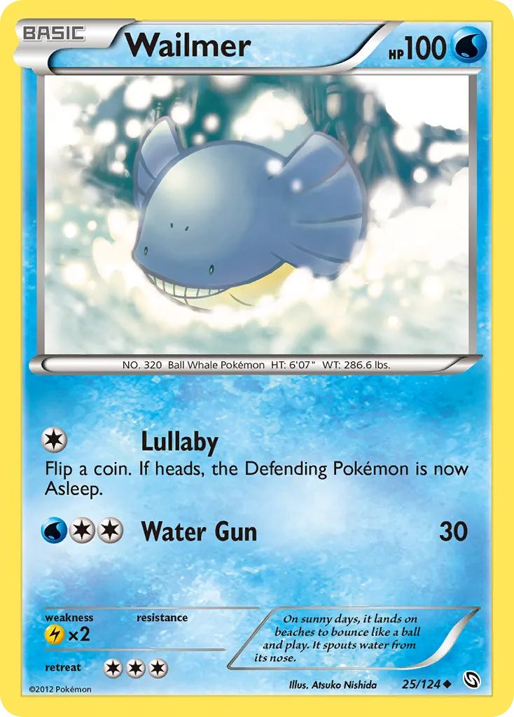 2012 Dragons Exalted Wailmer Uncommon #025/124 Uncommon card image