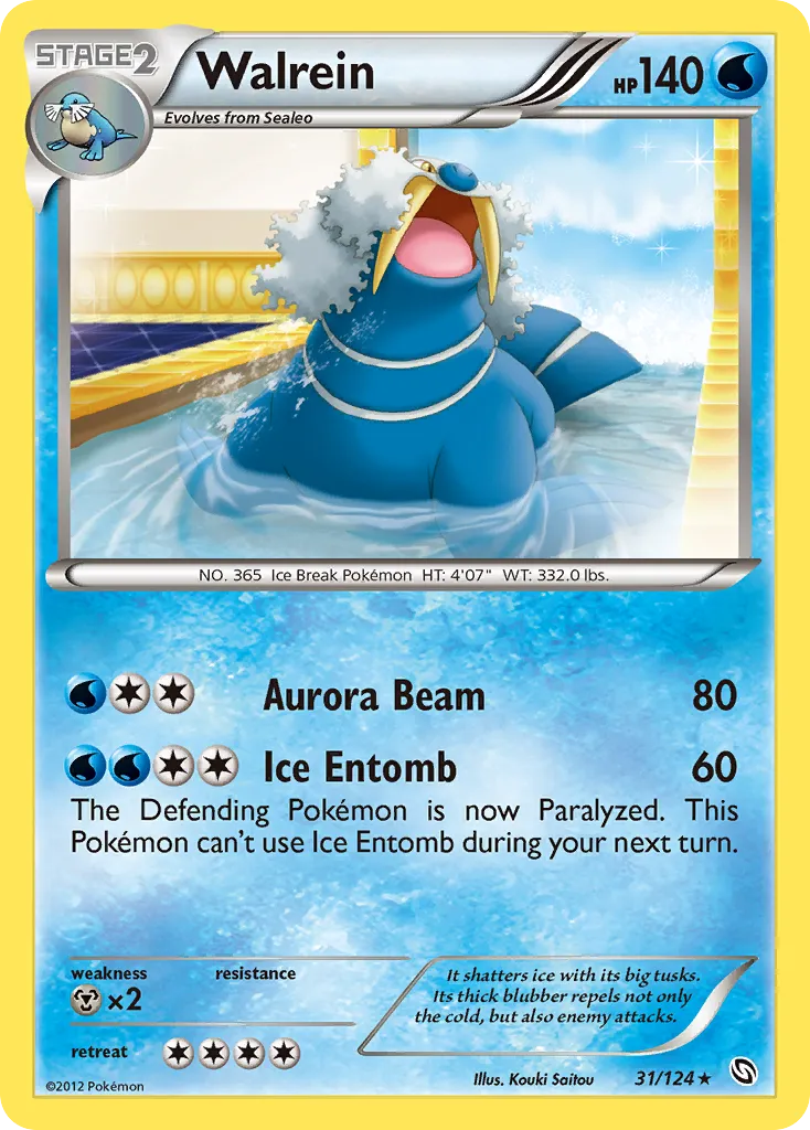 2012 Dragons Exalted Walrein Rare #031/124 Rare card image