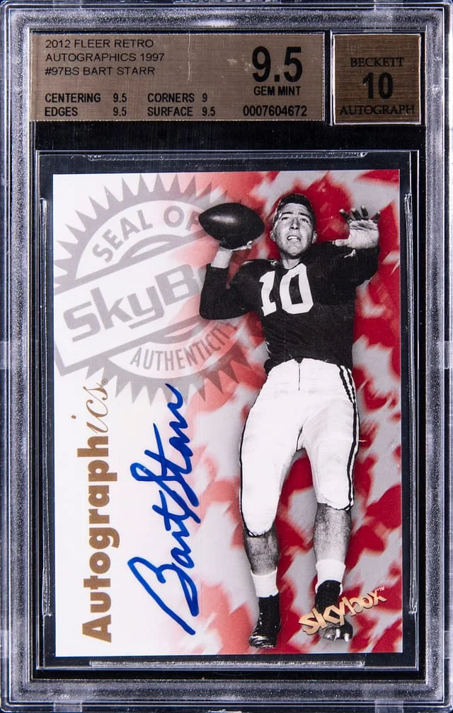 2012 Fleer Retro Bart Starr Autographics 1997 #97AU-BS card image