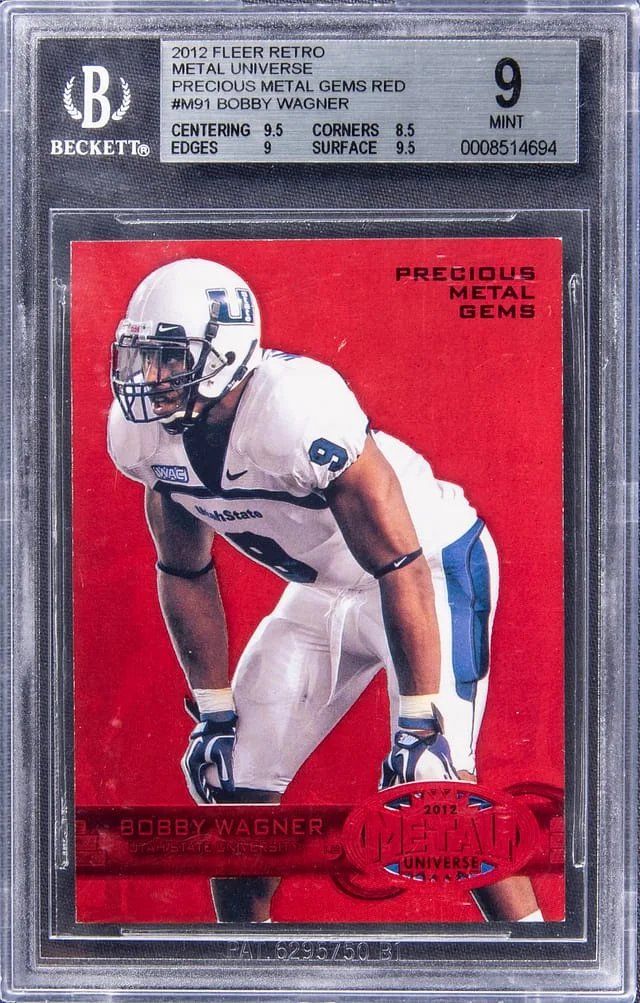 2012 Fleer Retro Bobby Wagner Metal Precious Metal Gems (PMG) Blue #M-91 card image
