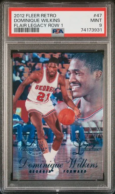 2012 Fleer Retro Dominique Wilkins Flair Legacy Row 1 #47 card image