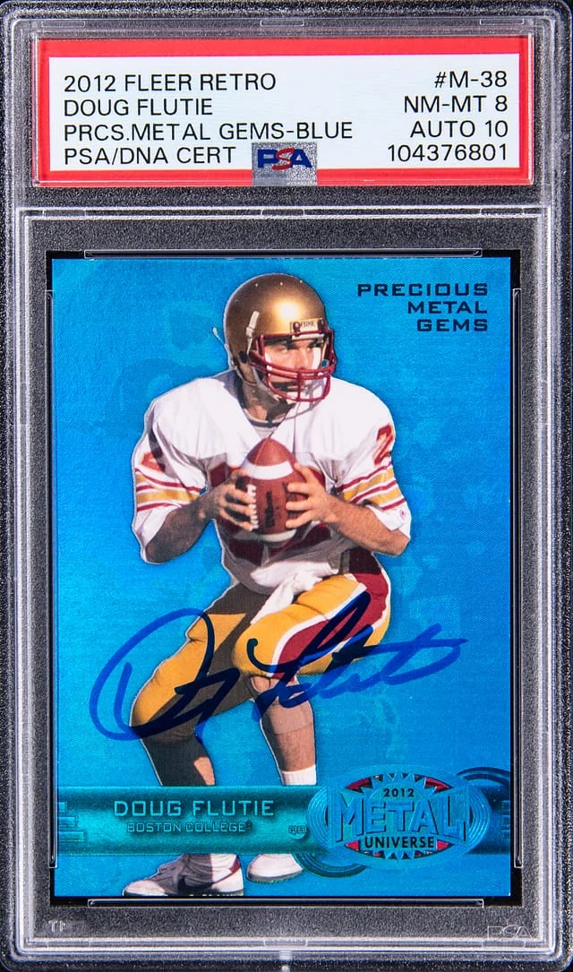 2012 Fleer Retro Doug Flutie Metal Precious Metal Gems (PMG) Red #M-38 card image