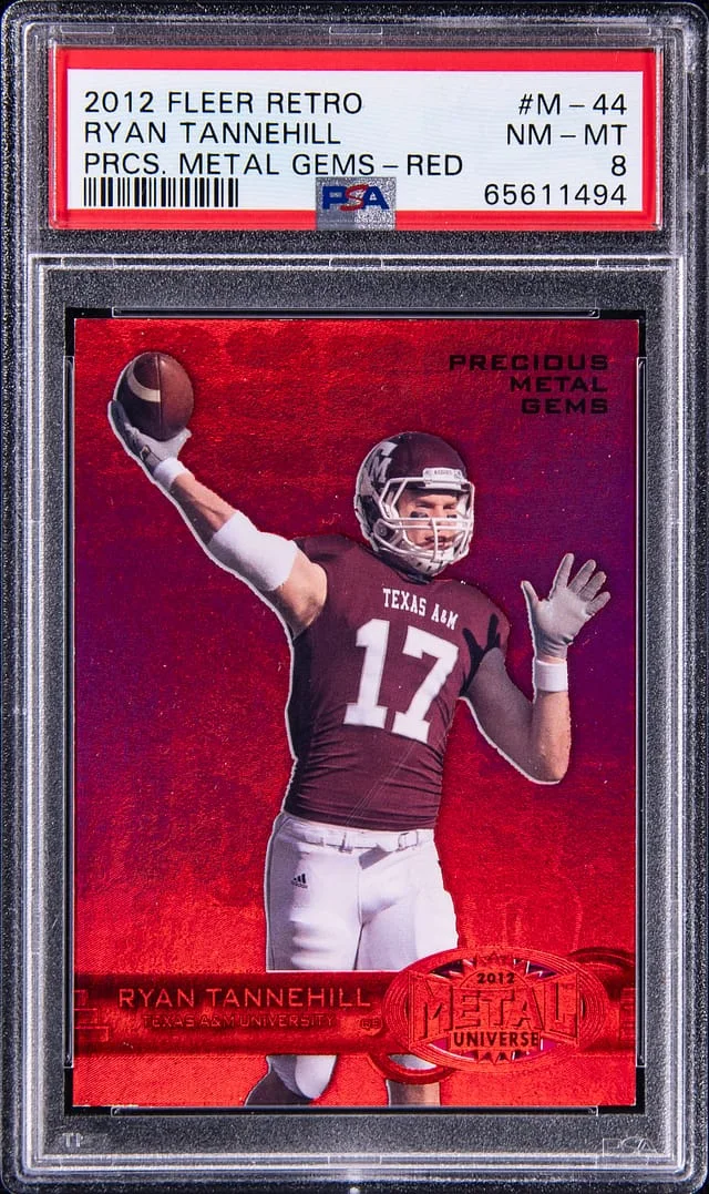 2012 Fleer Retro Ryan Tannehill Metal Precious Metal Gems-Red #M-44 card image