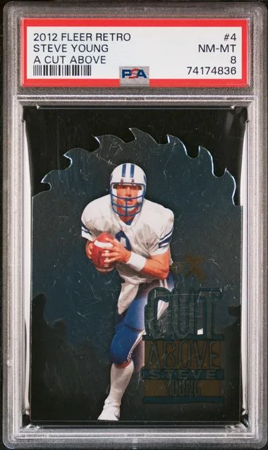 2012 Fleer Retro Steve Young A Cut Above #4 card image