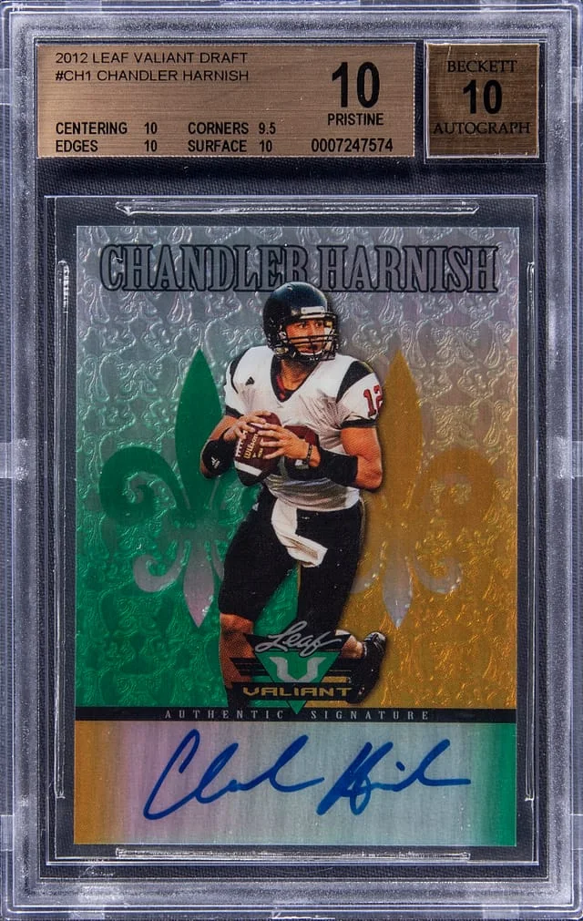 2012 Leaf Chandler Harnish Valiant Draft #CH1 card image