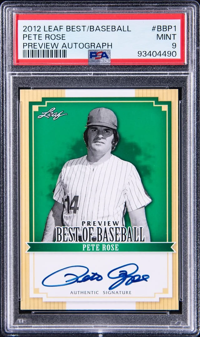 2012 Leaf Pete Rose Best of Baseball Preview Autograph #BBP1 card image