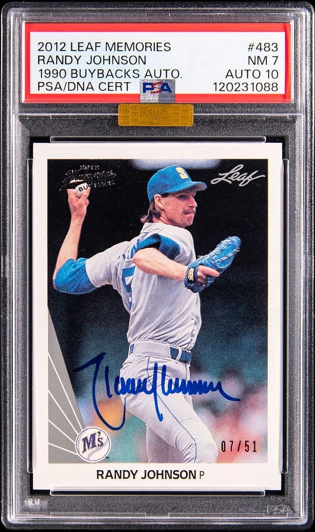 2012 Leaf Randy Johnson Memories 1990 Buybacks Autograph #483 card image