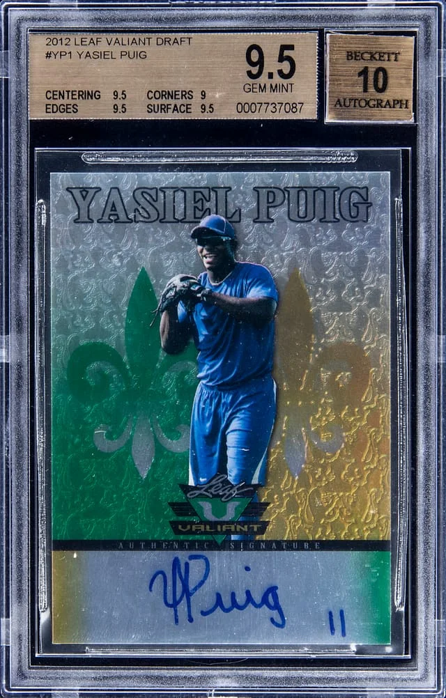 2012 Leaf Yasiel Puig Valiant Draft #YP1 card image