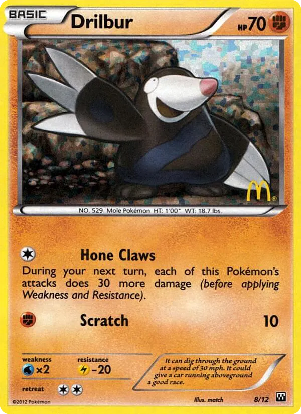 2012 McDonald's Collection 2012 Drilbur McDonald's Promo #08/12 McDonald's Promo card image