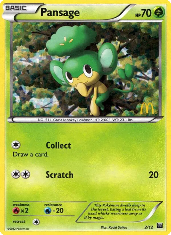 2012 McDonald's Collection 2012 Pansage McDonald's Promo #02/12 McDonald's Promo card image