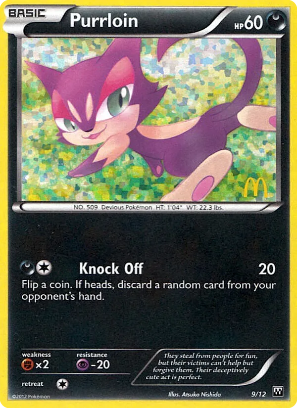 2012 McDonald's Collection 2012 Purrloin McDonald's Promo #09/12 McDonald's Promo card image