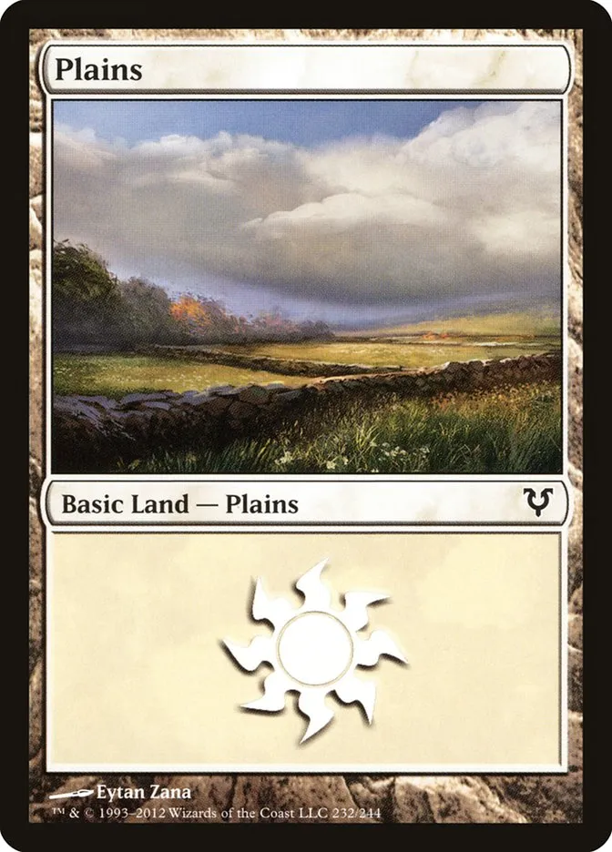 2012 Avacyn Restored Plains common #232 common card image