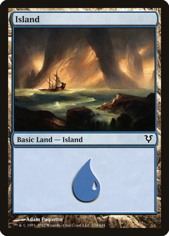2012 Avacyn Restored Island #234 common card image