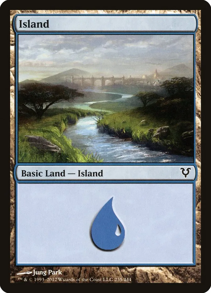 2012 Avacyn Restored Island #235 common card image