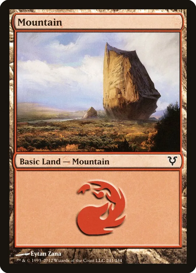 2012 Avacyn Restored Mountain [Foil] common #241 common card image