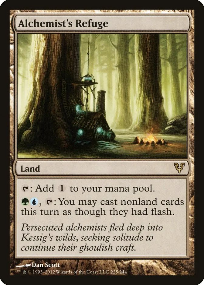 2012 Avacyn Restored Alchemist's Refuge rare #225 rare card image