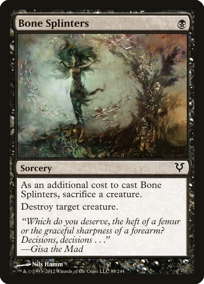 2012 Avacyn Restored Bone Splinters common #88 common card image