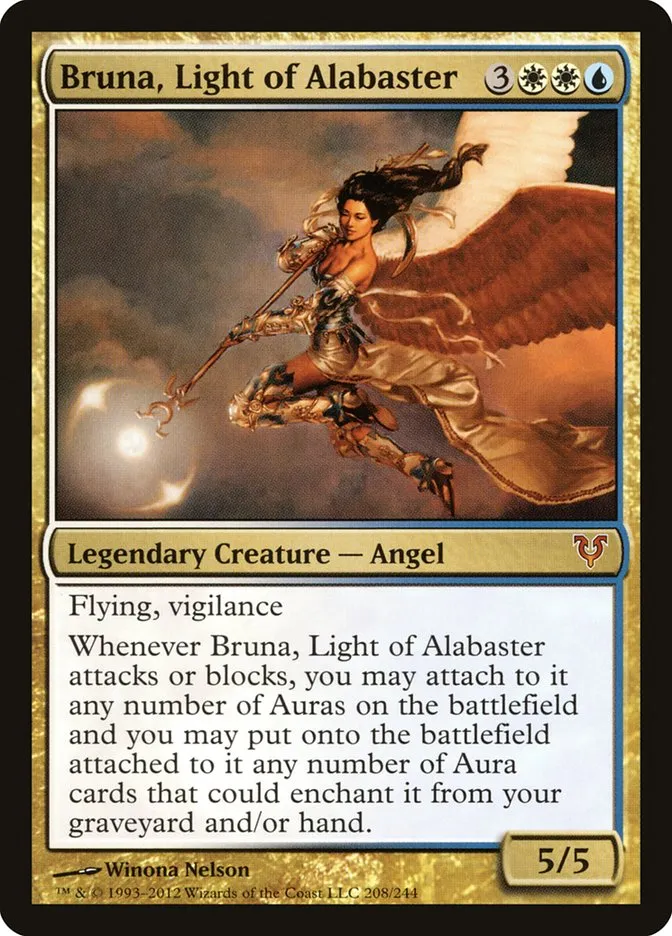 2012 Avacyn Restored Bruna, Light of Alabaster mythic #208 mythic card image