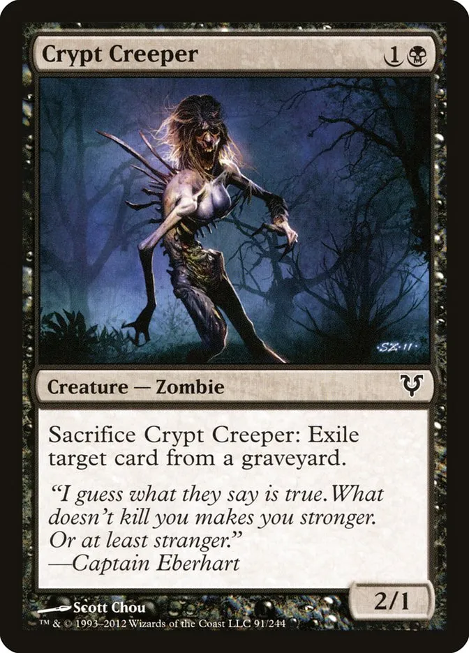 2012 Avacyn Restored Crypt Creeper common #91 common card image