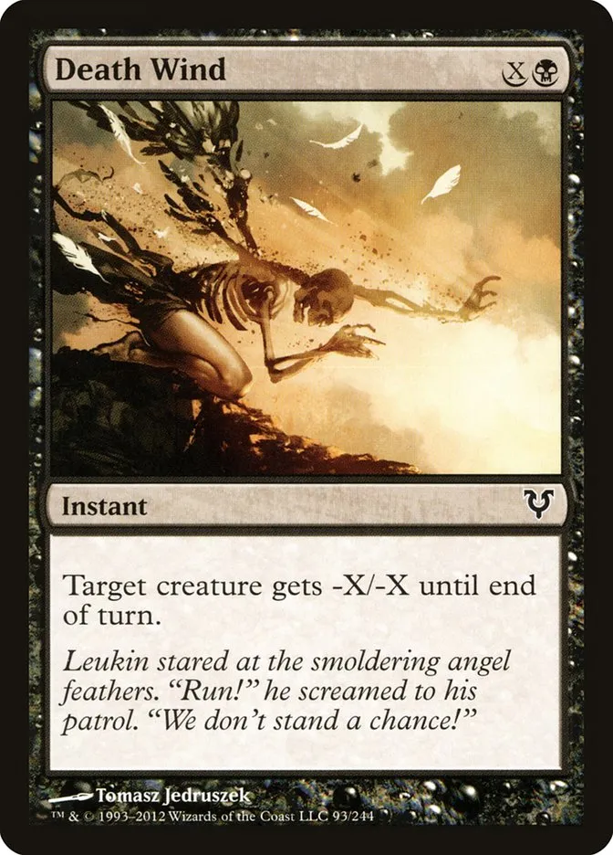 2012 Avacyn Restored Death Wind common #93 common card image