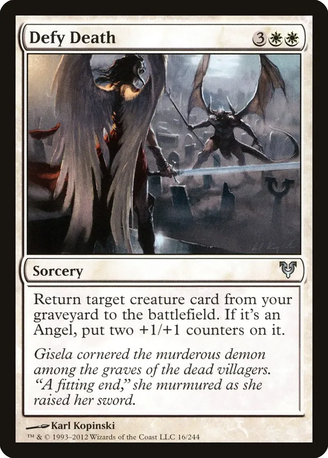 2012 Avacyn Restored Defy Death uncommon #16 uncommon card image