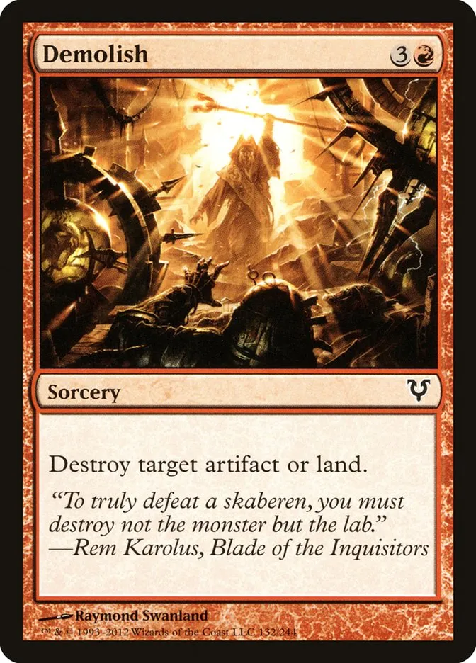 2012 Avacyn Restored Demolish common #132 common card image