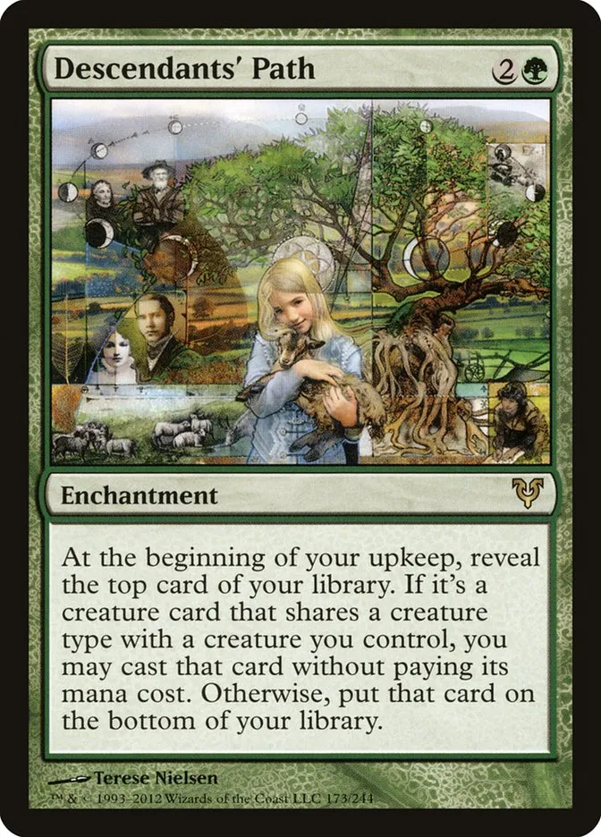 2012 Avacyn Restored Descendants' Path rare #173 rare card image