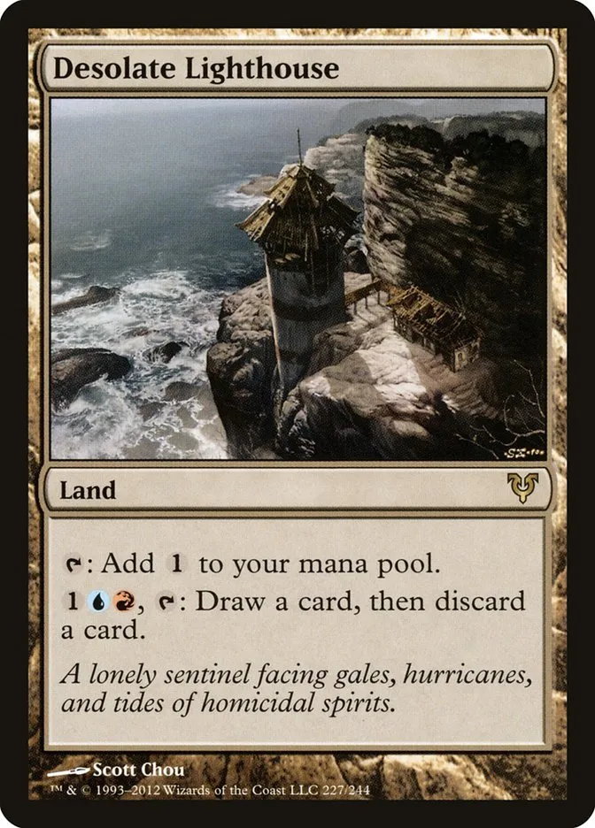 2012 Avacyn Restored Desolate Lighthouse rare #227 rare card image