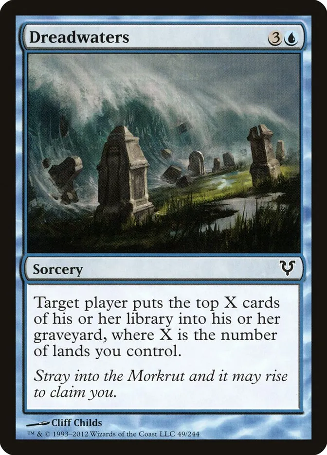 2012 Avacyn Restored Dreadwaters common #49 common card image
