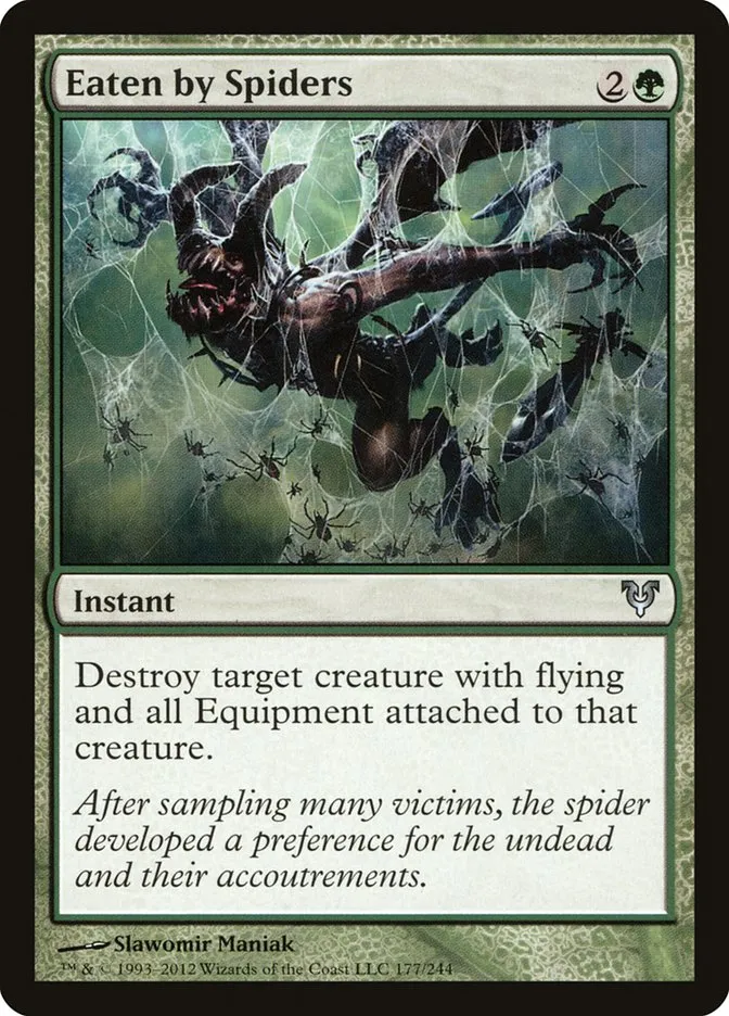 2012 Avacyn Restored Eaten by Spiders #177 uncommon card image